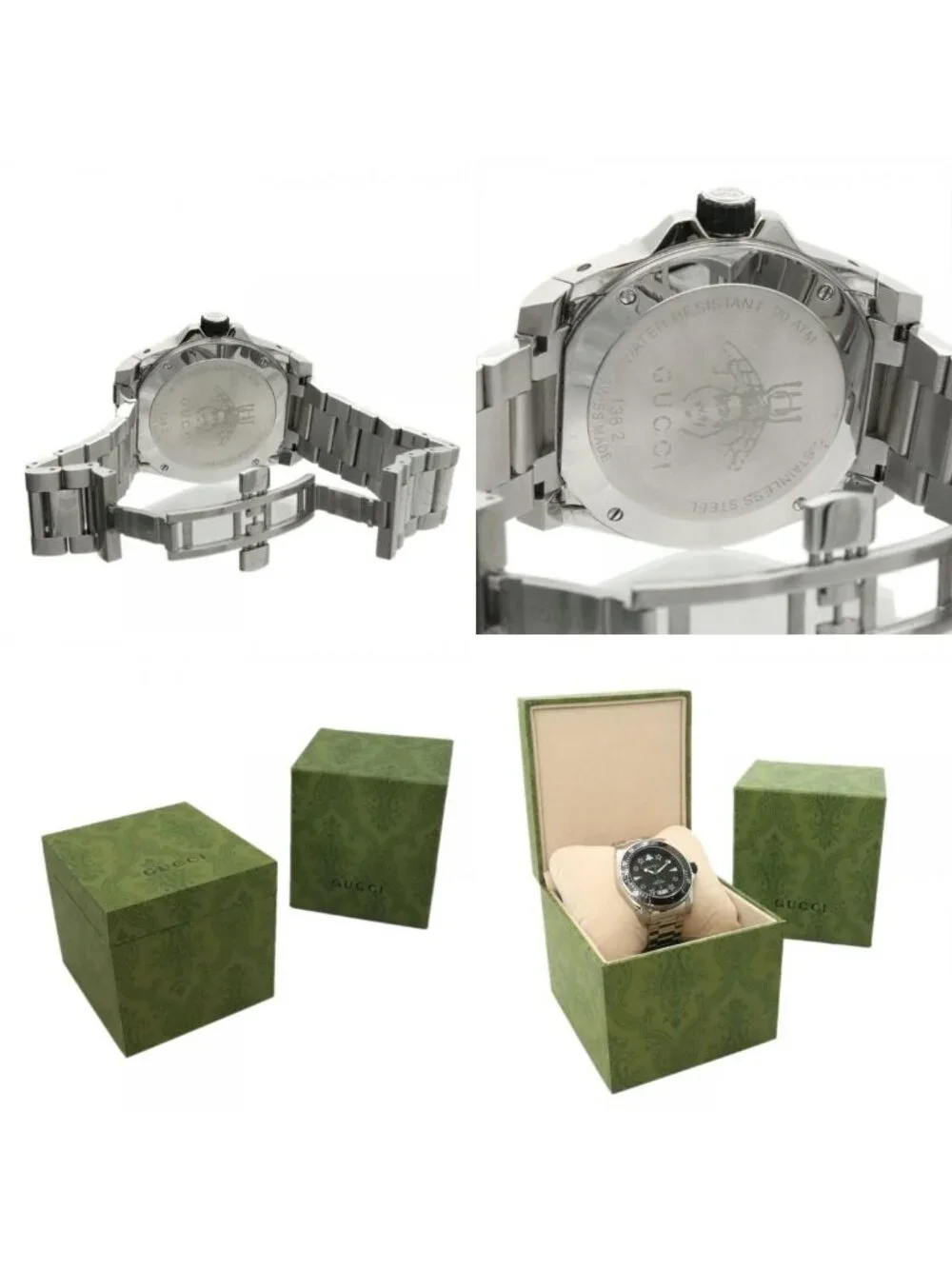 Gucci Watch Dive Quartz SS Black